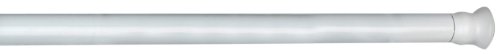 WENKO Teleskop-Duschstange, ausziehbare Duschvorhangstange zum Klemmen – ohne bohren, extra stabil mit Ø 2,8 cm, aus rostfreiem & langlebigem Aluminium, 110 - 245 cm, Weiß