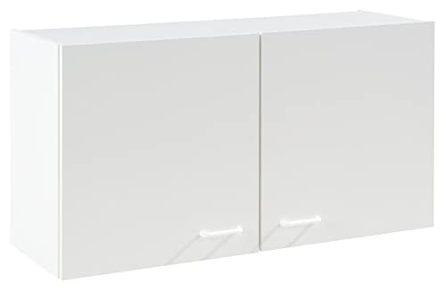 Nicht Zutreffend Hängeschrank Küche - 100 cm breit - Weiß - 2 Türen - Küchenschrank Oberschrank Einbauküchenschrank