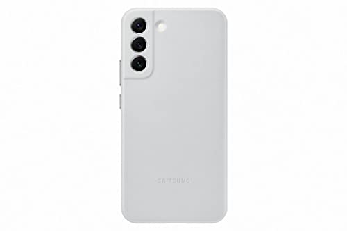 Samsung Leather Smartphone Cover EF-VS906 für Galaxy S22+, Handy-Hülle, echtes Leder, Schutz Case, stoßfest, premium, Hellgrau