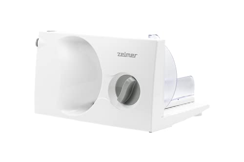 Zelmer ZFS0916 Allesschneider - Brotschneidemaschine | Einstellbare Schnittdicke (0-15mm) |150W Leistung | Integrierte Sicherheitssperre | Abnehmbare Klingen | Weiß