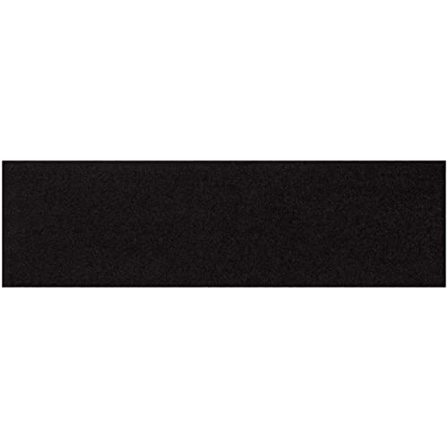 Salonloewe Fußmatte waschbar Minimatte Schwarz 30 x 100 cm Sauberlaufmatte schmal unifarben