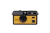 Kodak i60 Wiederverwendbare 35-mm-Filmkamera – Retro-Stil, fokussierfrei, integrierter Blitz, Drücken und Pop-Up-Blitz (gelb)