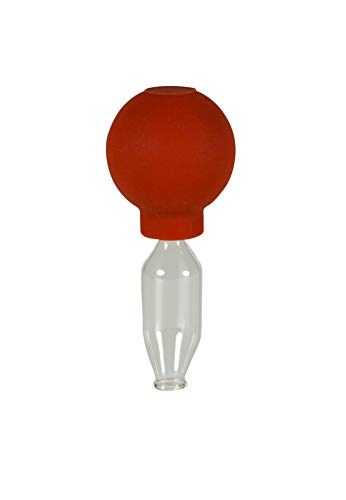 Schröpfglas mit Saugball 10mm zum professionellen, medizinischen, feuerlosen Schröpfen mundgeblasen handgeformt, Schröpfglas, Schröpfgläser, Lauschaer Glas das Original