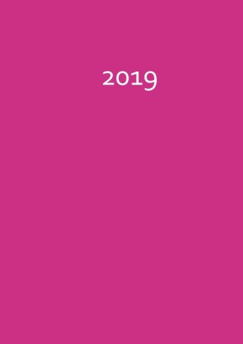 Kalender 2019 - pink / magenta: DIN A5, 1 Woche pro Doppelseite