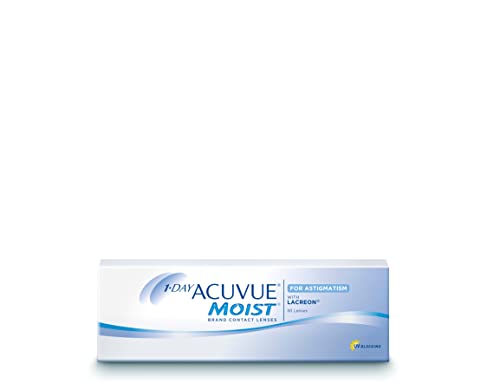 Acuvue 1-Day Moist For Astigmatism Tageslinsen weich, 90 Stück/BC 8.5 mm/DIA 14.5 mm/CYL -0.75 / ACHSE 50 / -6 Dioptrien