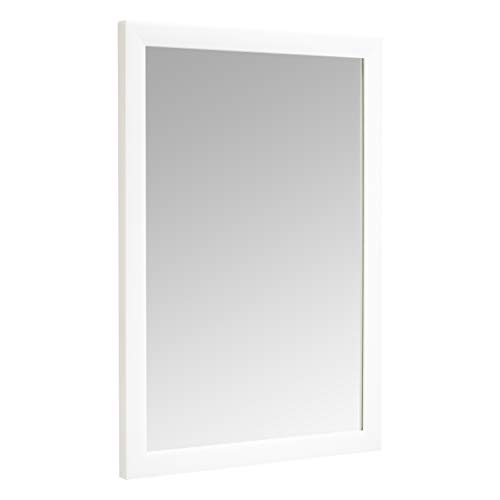 Amazon Basics Rechteckiger Wandspiegel, 50,8 x 71,1 cm, Standard-Rand, Weiß