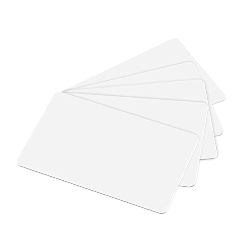 Karteo Plastikkarten blanko weiß [100 Stück] Blankokarten EC-Kartenformat für Ausweise Dienstausweise EC- und Bankkarten Gesundheitskarten
