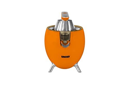 UNOLD 78133 ZITRUSPRESSE Power Juicy Orange für große und kleine Zitrusfrüchte, 300W Motor für perfekte Saft-Ausbeute, mit Saftstopp-Auslauf, komplett zerlegbar und spülmaschinengeeignet