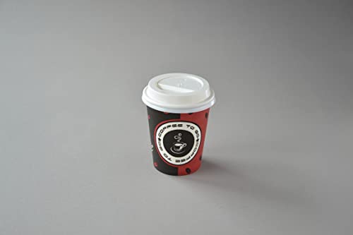 1000 Stück Coffee to Go Becher mit Deckel (Ø 80mm), 200ml Pappbecher Kaffeebecher Hartpapier Trinkbecher