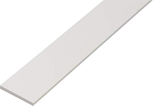 GAH Alberts 479435 Flachstange, Kunststoff, Farbe: weiß, L:2000mm, B:30mm, Stärke: 3,0mm