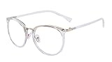 ALWAYSUV Retro Fashion Klassische runde Brille Metall Vollrahmen klare Linsenbrille für Frauen/Männer