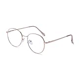 LJCZKA Runde Blaulichtfilter Brille Ohne Stärke – Retro Blaulicht Brille Photochrome für Damen Herren Computerbrille Nerdbrille Dekobrille