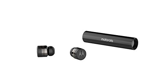 Motorola VerveBuds 300 - Bluetooth 5 in Ear Mini Kopfhörer - Tragbar Ladebox und Integriertem Mikrofon - 10Std. Und Mono oder Dual-Headset - Kompatibel mit Alexa, Siri und Google Assistant - Schwarz