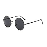 JoXiGo Sonnenbrille Herren Damen Polarisiert UV400, Runde Metall Rahme Klassische Retro Brille
