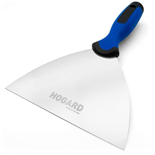HOGARD Premium Trockenbau Spachtel | Professioneller Breitspachtel für Gipsarbeiten mit Spachtelmasse | Breiter Glättspachtel mit Komfortgriff | EU-Qualität | 150 mm