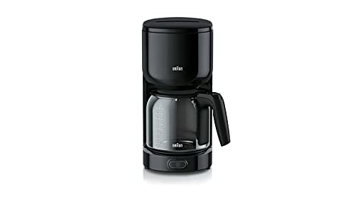 Braun PurEase Kaffeemaschine KF 3120 BK – Filterkaffeemaschine mit Glaskanne für 10 Tassen Kaffee, Kaffeezubereiter für einzigartiges Aroma, integrierter Wasserfilter, 1000 Watt, schwarz