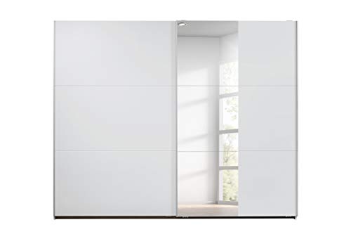 Rauch Möbel Santiago Schwebetürenschrank, Holz, Weiß, BxHxT: 261x210x59 cm