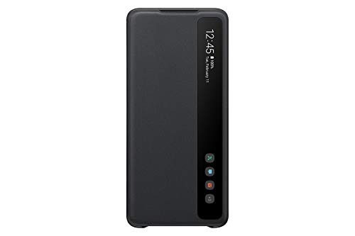 Samsung Clear View Smartphone Cover EF-ZG985 für Galaxy S20+ | S20+ 5G Flip Cover, Handy-Hülle, extra-dünn, stoßfest, Schutz Case, schwarz - 6.7 Zoll