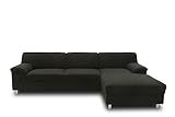 Domo. Collection Jamie Ecksofa, Sofa mit Schlaffunktion, Couch in L-Form, modernes Schlafsofa, anthrazit, 251x150x72 cm