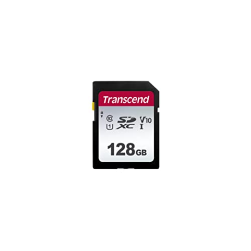 Transcend Highspeed 128GB SDXC Speicherkarte (für Digitalkameras / Photo Box / alltägliche Aufnahmen & Videos / Autoradio) Class 10, UHS-I U3, Video Speed Class V30 für 4K Ultra HD TS128GSDC300S