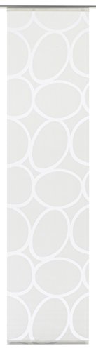 GARDINIA Flächenvorhang (1 Stück), Schiebegardine, Blickdicht, Flächenvorhang Stoff Dekor, Stein-Muster, Weiß, 60 x 245 cm (BxH)