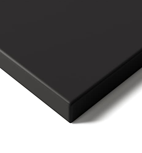 Desktronic Tischplatte 200x80 cm Schreibtischplatte – Perfekt für höhenverstellbare Schreibtische, Esstische und mehr – Made in Europe – 25 mm stabile Tischplatte langlebig (Schwarz)