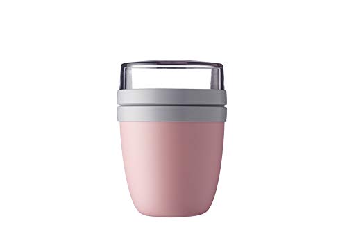 Mepal Lunchpot Ellipse Nordic pink – 500 ml praktischer Müslibecher, Joghurtbecher, to go Becher – Geeignet für Tiefkühler, Mikrowelle und Spülmaschine, Polypropyleen (PP), PCTG, 10.7 cm