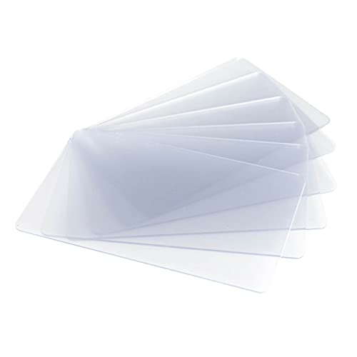 Karteo Plastikkarten blanko transparent [10 Stück] Blankokarten im EC-Kartenformat für Ausweise Dienstausweise EC- und Bankkarten Gesundheitskarten