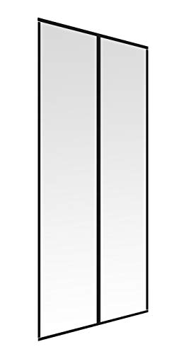 Windhager Insektenschutz Magnetvorhang, Magnet Fliegengitter, Fliegengittervorhang, Türvorhang, Magnetischer Fliegenvorhang Tür, 110 x 220cm, anthrazit, 03526