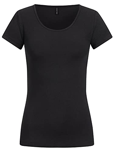 ONLY Damen T-Shirt Onllive Love Life Basic Damenshirt 15205059 Black M