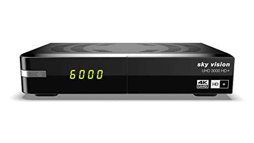 sky vision UHD 3000 HD+ Digitaler UHD Satellitenreceiver (4K UHD, HDTV, DVB-S2, HDMI, USB 3.0, PVR-Ready, 2160p, Unicable)