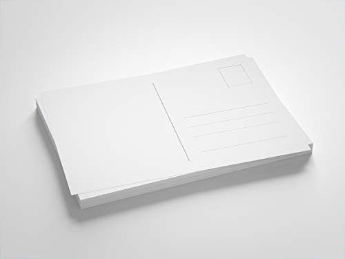 Blanko Postkarten weiß, Format DIN A6, zum Selbstgestalten oder Bedrucken (100 Stück)