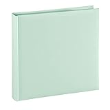 Hama Fotoalbum Jumbo 30x30 cm (Fotobuch mit 80 weißen Seiten, Album für 320 Fotos zum Selbstgestalten und Einkleben) grün pastell
