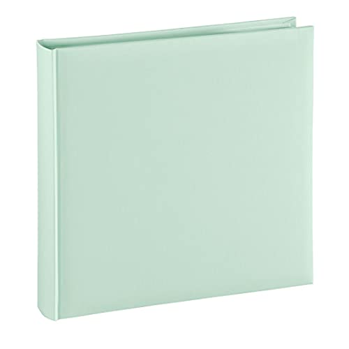 Hama Fotoalbum Jumbo 30x30 cm (Fotobuch mit 80 weißen Seiten, Album für 320 Fotos zum Selbstgestalten und Einkleben) grün pastell