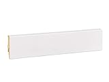 Vorteilspack Sockelleiste Mega – Weiß folierte MDF Fußbodenleiste KGM – Maße: 2500 x 16 x 58 mm – 10 Stück