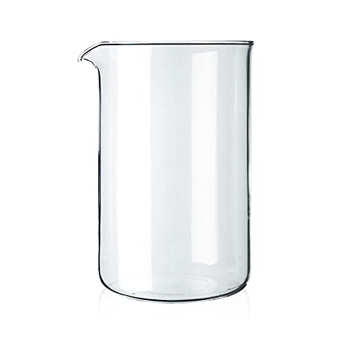 Bodum 1512-10 12-Tassen-Kaffeebecher-Ersatzbecher, Glas - transparent, 1,5 L