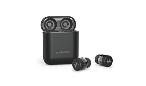 Motorola Lifestyle VerveBuds 120 - Bluetooth in Ear mini Kopfhörer - Tragbar Ladebox und Integriertem Mikrofon - 15 Std. - IPX6 Waterproof - Touch Control - Kompatibel mit Alexa,Siri,Google - Schwarz