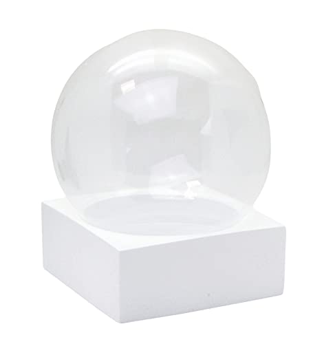 150mm-Do-it-Yourself Schneekugel Bastelset mit Glaskugel und Porzellansockel weiß Pure Line * 40101