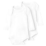 NAME IT Unisex NBNBODY 2P LS SOLID NOOS Body, Bright White, 68