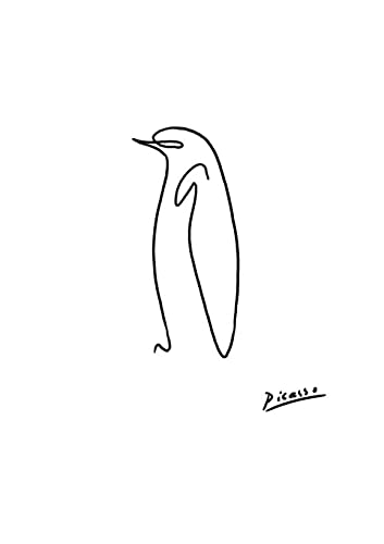 Spiffing Prints Pablo Picasso - Pinguin - groß - matt - ungerahmter Kunstdruck Poster
