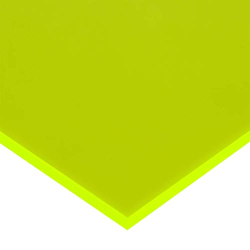 in-outdoorshop Zuschnitt Acrylglas Platte fluoreszierend (200mm x 300mm x 3mm, grün fluoreszierend)