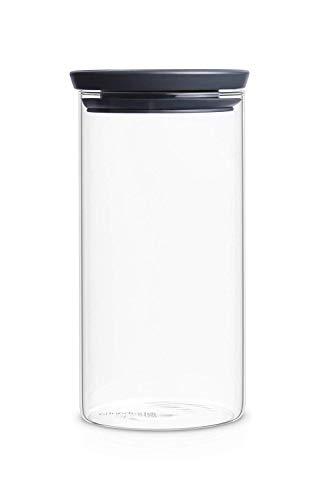 Brabantia 298264 Glasbehälter 1,1 L, Dunkel grau