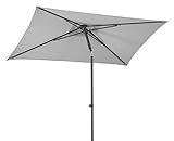 Schneider-Schirme Sonnenschirm Sevilla, silbergrau, 240 x 140 cm rechteckig, 667-14, Gestell Stahl, Bespannung Polyester, 4.6 kg
