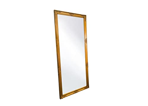 LC Home Wandspiegel Barock Gold ca. 180 x 80 cm Antik-Stil m. Facettenschliff XL Ganzkörperspiegel, Gaderobespiegel, Flurspiegel, Spiegel klassisch
