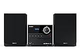 SHARP XLB517DBK Mirco-Soundsystem 45W (Digitalradio mit DAB, DAB+ und UKW/FM-Radio, Bluetooth, USB, CD, MP3), schwarz