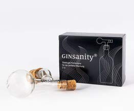 Ginsanity Glaskugel-Portionierer für Flaschen | Schnapsausgießer in der Geschenkbox | Gin-Zubehör Dosierer | Gin Ausgiesser mit Stil - 19 x 17 mm (Konisch)