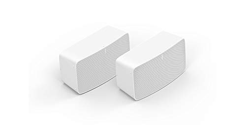 Sonos Five | Stereo Paar | WLAN Speaker, weiß – Leistungsstarker WLAN Lautsprecher für Musikstreaming mit bestem, kristallklarem Stereo HiFi Sound – AirPlay kompatibler Multiroom Lautsprecher