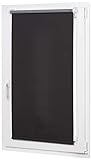 Amazon Basics - Verdunkelungsrollo mit farbiger Beschichtung, 86 x 150 cm, Schwarz