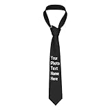 IUBBKI Benutzerdefinierte Männer Krawatte personalisierten Namen Krawatte Foto Bild Logo Text Neuheit Krawatten Business Arbeit Geschenk für Papa Ehemann Freund hinzufügen