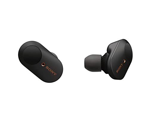 Sony WF-1000XM3 vollkommen kabellose Bluetooth Kopfhörer / Earbuds mit aktiver Geräuschunterdrückung zum Telefonieren u. Musikhören, Amazon Alexa - incl. Ladecase für mehr Akku, Schwarz, Einheitsgröße